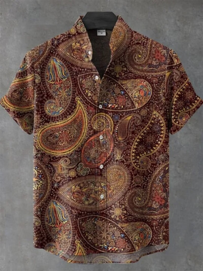 Vasaros nauji vyriški marškinėliai su 3D spausdinimu Terror Pattern Fashion Top linas