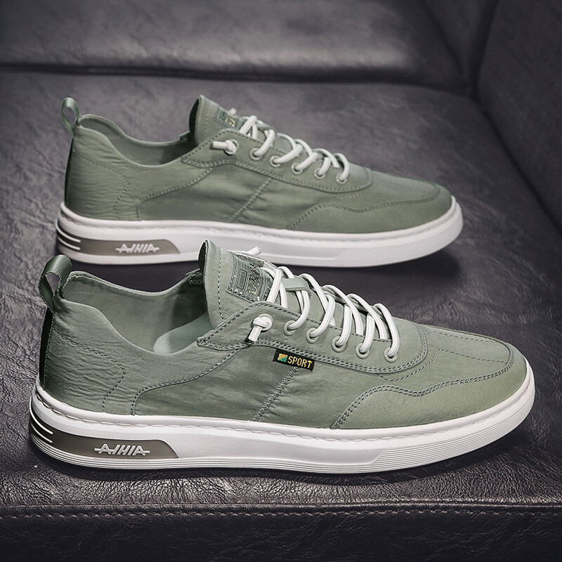 Drobiniai batai Vyriški sportiniai batai Laisvalaikio kvėpuojantys vaikščiojimo plokščiapadžiai Suvarstomi riedlentės treniruokliai Madingi lengvi vyriški vulaknizuoti batai