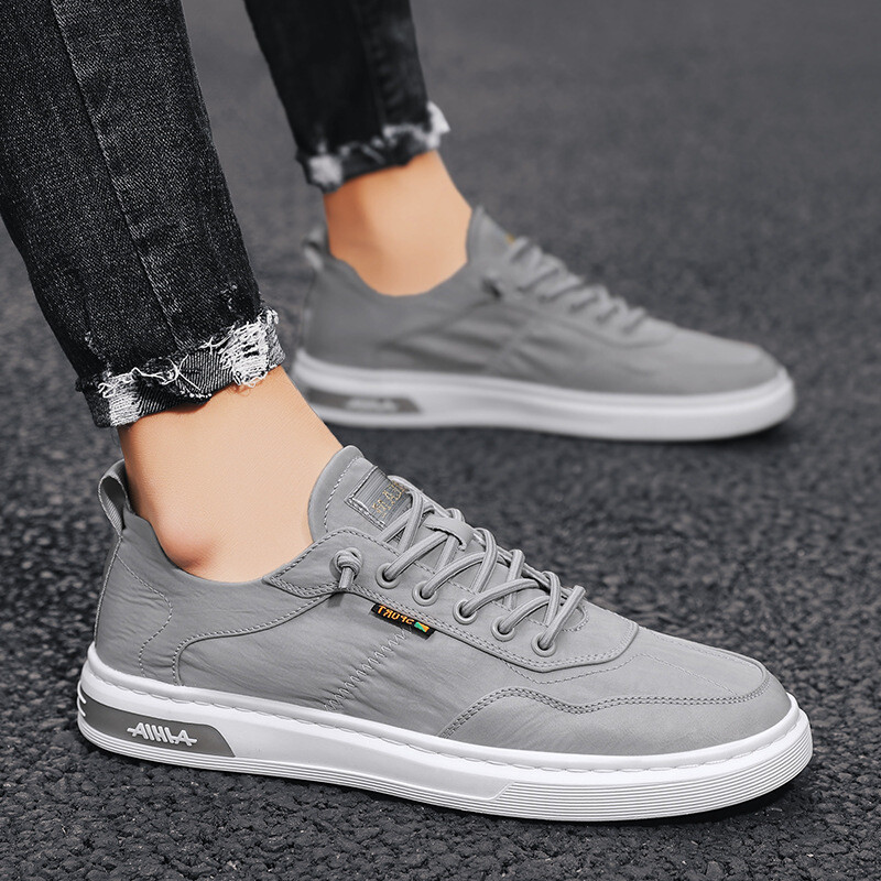 Drobiniai batai Vyriški sportiniai batai Laisvalaikio kvėpuojantys vaikščiojimo plokščiapadžiai Suvarstomi riedlentės treniruokliai Madingi lengvi vyriški vulaknizuoti batai