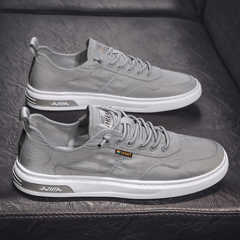 Drobiniai batai Vyriški sportiniai batai Laisvalaikio kvėpuojantys vaikščiojimo plokščiapadžiai Suvarstomi riedlentės treniruokliai Madingi lengvi vyriški vulaknizuoti batai