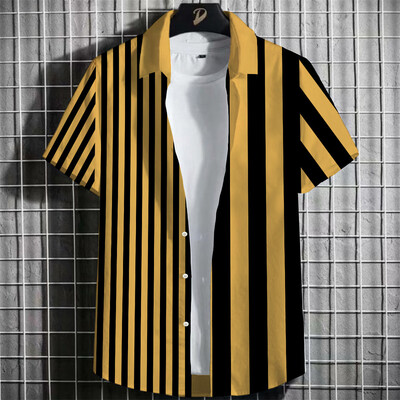 Havaju vasaras vīriešu ikdienas krekli ar ziediem Krāsaini Modes Dzīvnieku 3D Druka Ikdienas kaukālas hiphopa apģērbu izpārdošana