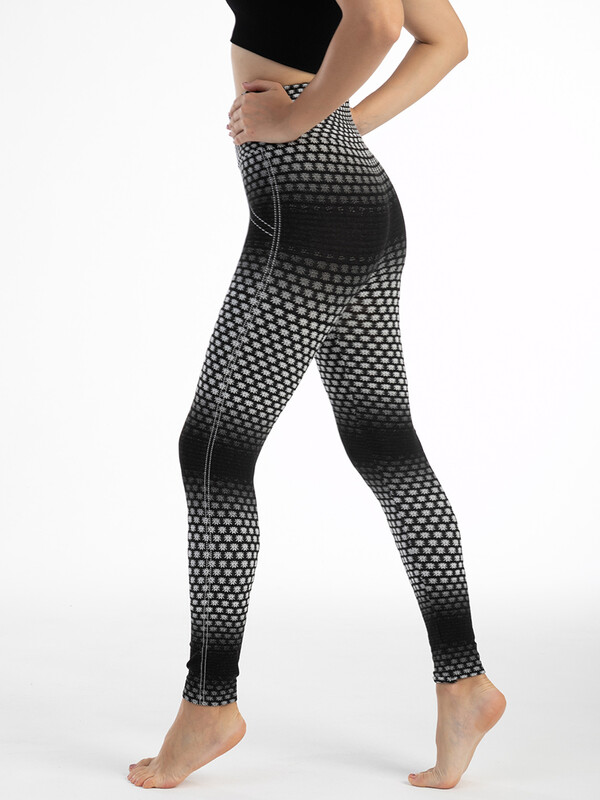 CUHAKCI augstas elastības, cieši pieguļošas sieviešu pelēkas šūnveida apdrukas legingi bezšuvju virsdrēbju bikses Sexy viltus džinsi Slim Fit jogas bikses