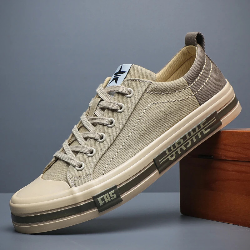 Nauji drobiniai vairavimo batai Vyriški suvarstomi vulkanizuoti drobiniai batai Vyriški dizainerio plokščiapadžiai Neslystantys laisvalaikio sportbačiai vyrams 24140