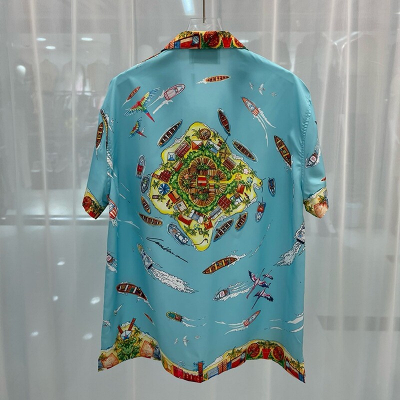 2024 m. ankstyvas pavasaris ir vasara Naujos mados mados Kasdieniai gatvės vyriški marškiniai su skaitmenine spauda trumpomis rankovėmis Marškiniai madingiems vyrams