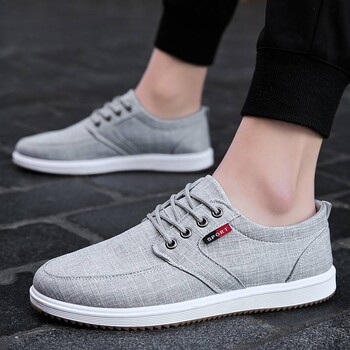 Ανδρικά παπούτσια Canvas Vulcanize Fashion Classic Casual παπούτσια Ανδρικά άνετα κορδόνια Flats Ανδρικά ελαφριά αναπνεύσιμα 2020 Mew