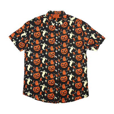 Helovino vakarėlio drabužiai Vyriški šventiniai marškinėliai trumpomis rankovėmis Vasaros laisvalaikio gatvės marškinėliai 2023 m. Nauji vyriški lauko siaubo Harajuku marškinėliai