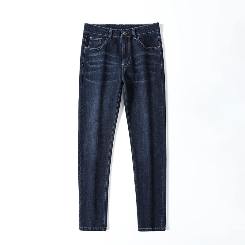 Vyriški Prabangūs Džinsiniai Juodai Mėlynos Spalvos Džinsai Y2K Vintažiniai Drabužiai Vyriški Baggy Kelnės Vetement Homme Dydis 44 46