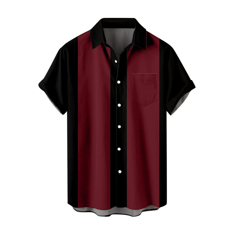 Ljetna nova muška džepna košulja kratkih rukava, modna ležerna jednobojna jednobojna košulja s reverom za plažu, visokokvalitetna vrhunska udobna mekana tkanina
