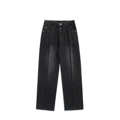 5 spalvos Pavasaris ruduo Nauja mada Korėjos Laisvi Tiesūs Džinsai Vyriški Kelnės elastinga juosmuo plati kojos Laisvalaikio kelnės Vyriški drabužiai