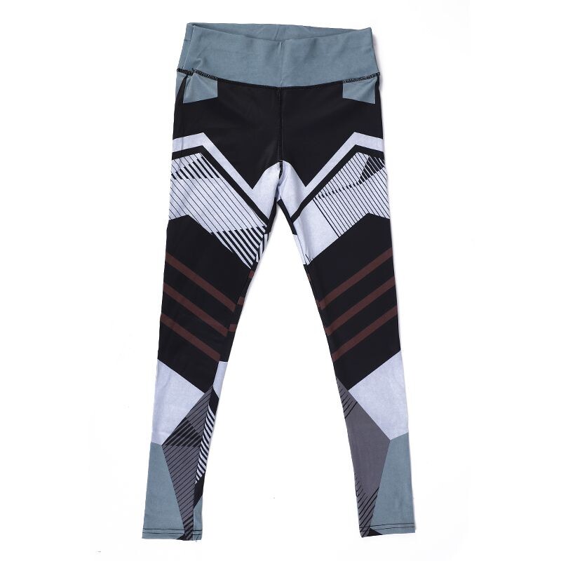 Harajuku y2k Mėlyna rožinė geometrinė bėgimo yogatight antblauzdžiai fitneso kelnės seksualūs moteriški drabužiai seksualūs mergaičių moteriški drabužiai