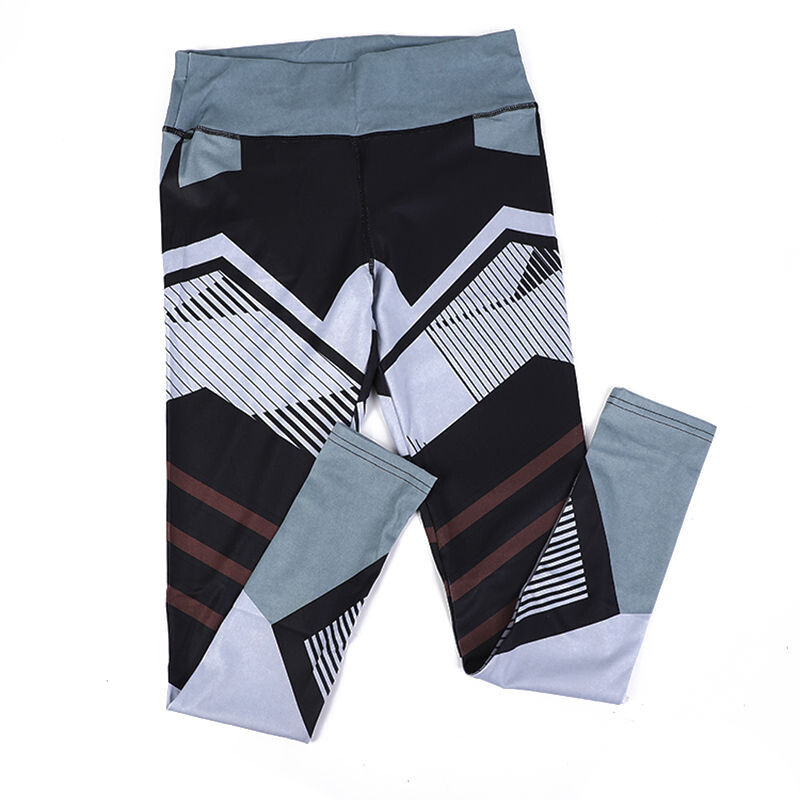 Harajuku y2k Mėlyna rožinė geometrinė bėgimo yogatight antblauzdžiai fitneso kelnės seksualūs moteriški drabužiai seksualūs mergaičių moteriški drabužiai