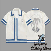 2024 m. Nauji vyriški marškiniai trumpomis rankovėmis Madingi marškiniai Havajietiški laisvalaikio patogūs atostogų kelionių dideli vyriški viršutiniai drabužiai