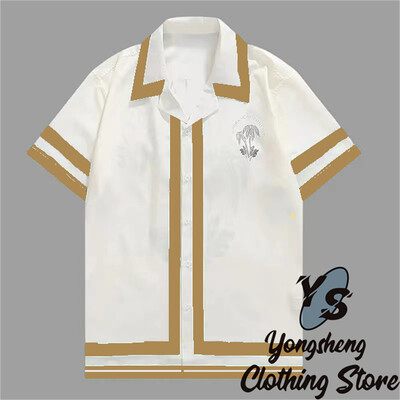 2024 m. Nauji vyriški marškiniai trumpomis rankovėmis Madingi marškiniai Havajietiški laisvalaikio patogūs atostogų kelionių dideli vyriški viršutiniai drabužiai