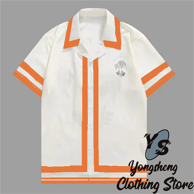 2024 m. Nauji vyriški marškiniai trumpomis rankovėmis Madingi marškiniai Havajietiški laisvalaikio patogūs atostogų kelionių dideli vyriški viršutiniai drabužiai