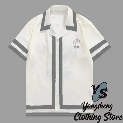 2024 m. Nauji vyriški marškiniai trumpomis rankovėmis Madingi marškiniai Havajietiški laisvalaikio patogūs atostogų kelionių dideli vyriški viršutiniai drabužiai