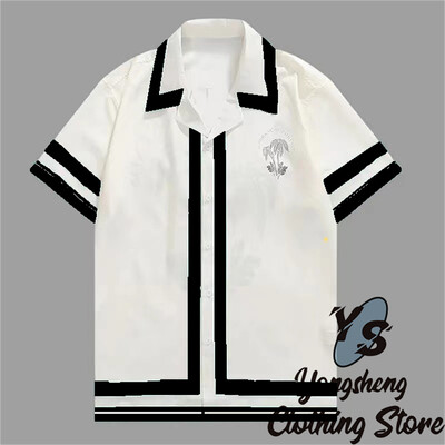 2024 m. Nauji vyriški marškiniai trumpomis rankovėmis Madingi marškiniai Havajietiški laisvalaikio patogūs atostogų kelionių dideli vyriški viršutiniai drabužiai