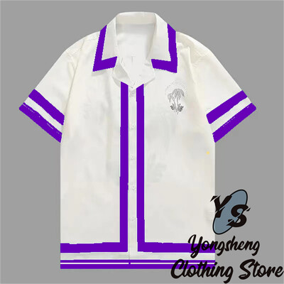 2024 m. Nauji vyriški marškiniai trumpomis rankovėmis Madingi marškiniai Havajietiški laisvalaikio patogūs atostogų kelionių dideli vyriški viršutiniai drabužiai