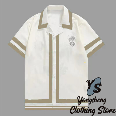 2024 m. Nauji vyriški marškiniai trumpomis rankovėmis Madingi marškiniai Havajietiški laisvalaikio patogūs atostogų kelionių dideli vyriški viršutiniai drabužiai