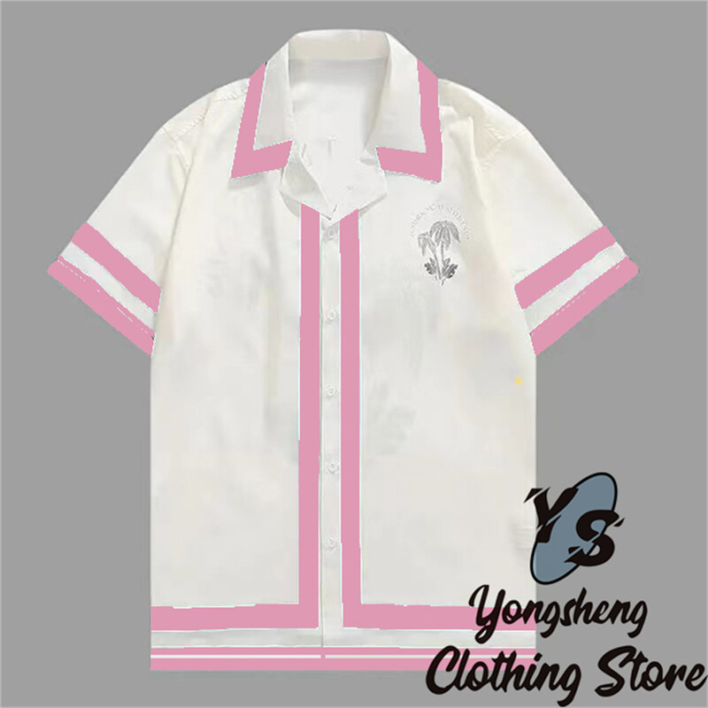 2024 m. Nauji vyriški marškiniai trumpomis rankovėmis Madingi marškiniai Havajietiški laisvalaikio patogūs atostogų kelionių dideli vyriški viršutiniai drabužiai