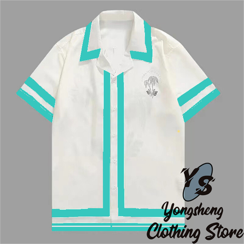 2024 m. Nauji vyriški marškiniai trumpomis rankovėmis Madingi marškiniai Havajietiški laisvalaikio patogūs atostogų kelionių dideli vyriški viršutiniai drabužiai