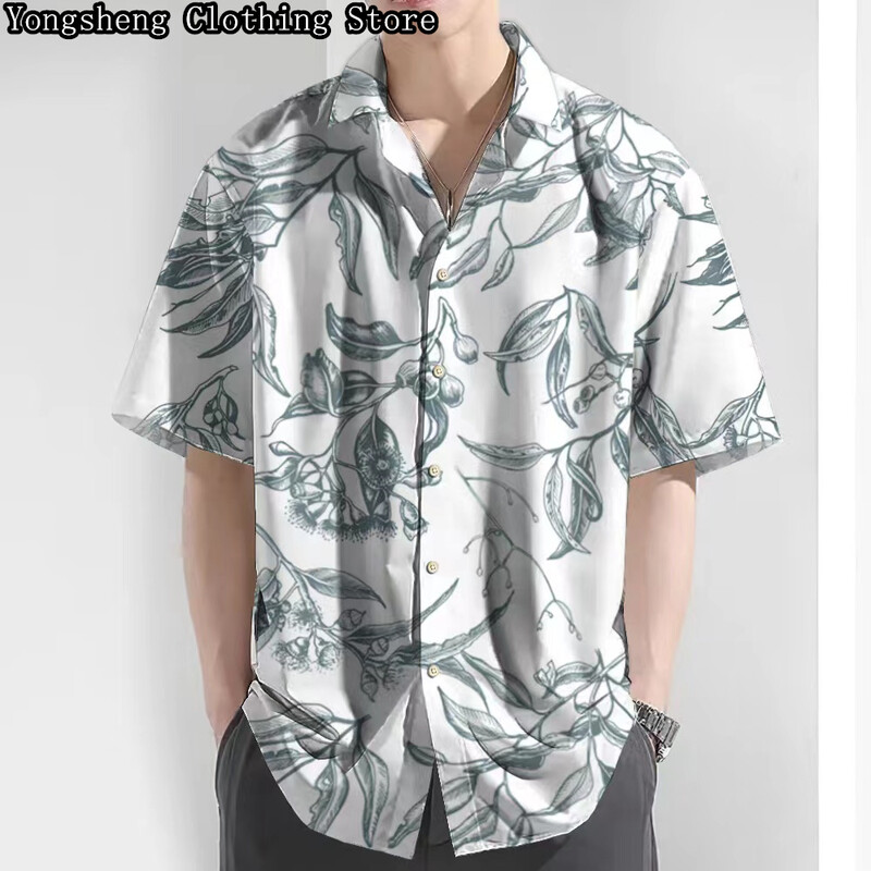 Vīriešu krekls ar īsām piedurknēm Havaju krekls ikdienišķs atvaļinājuma ceļojums ērts modes izskatīgs lielizmēra vīriešu apģērbs