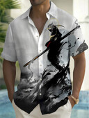 Juodi Goku 2024 marškiniai atvartas madingi havajietiški marškiniai trumpomis rankovėmis laisvi vyriški marškiniai kasdieniai socialiniai aukščiausios klasės marškiniai marginti