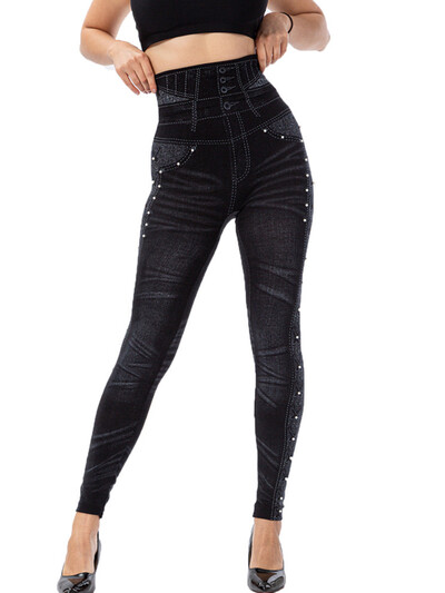 CUHAKCI karoliukų dizainas plonas aukštu juosmeniu seksualios antblauzdžiai elastinės besiūlės liesos pieštukų kelnaitės, moteriškos treniruotės, bėgimo leggins