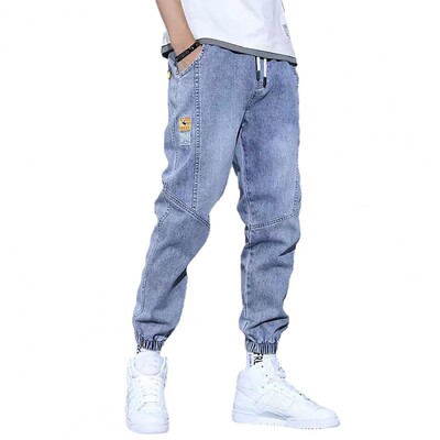 Rudens Ziemas Zila Cargo Džinsi Vīriešu Ielu apģērbi Džinss Jogger Bikses Baggy Jean Bikses Vīriešu Oversize Lielais izmērs 5XL