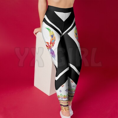 YX GIRL naiste tüdrukutele Dragon 3D prinditud säärised Seksikad elastsed naiste kõhnad säärised Gooti jooga säärised