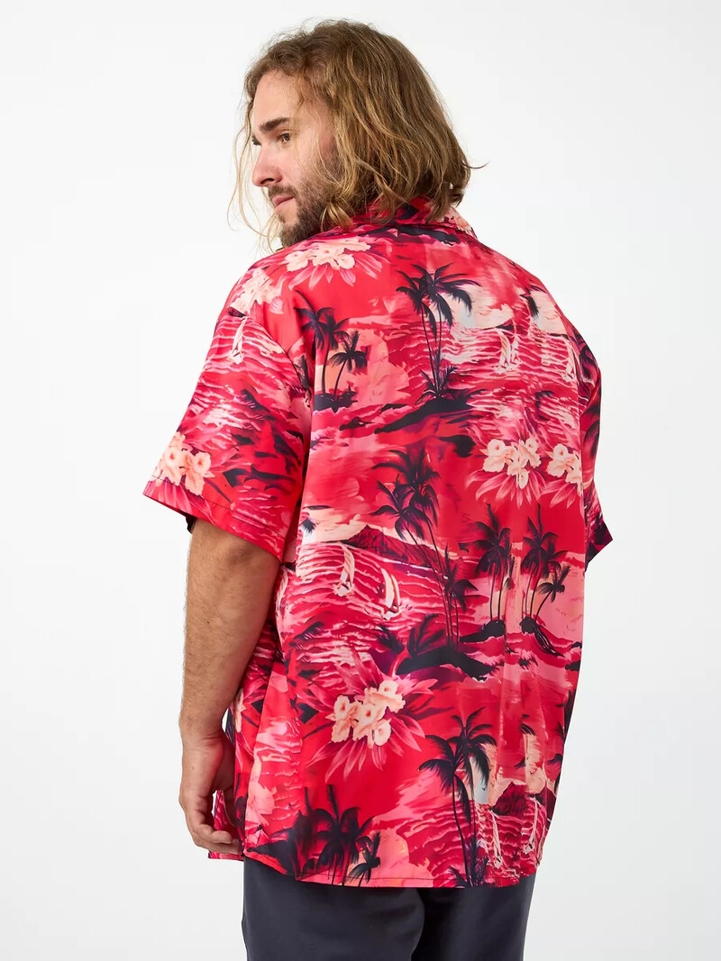 Hawaii särgid Meeste vabaaja lühikeste varrukatega särk, lilleprinteriga särk Meeste särk Top Mood Tänavarõivad Suured meeste rõivad