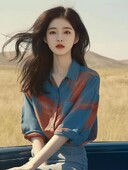 Sinine lipsuvärviga polokrae Keskvarrukaga nööpidega särk naistele Niche Summer Uus šikk kardigantop