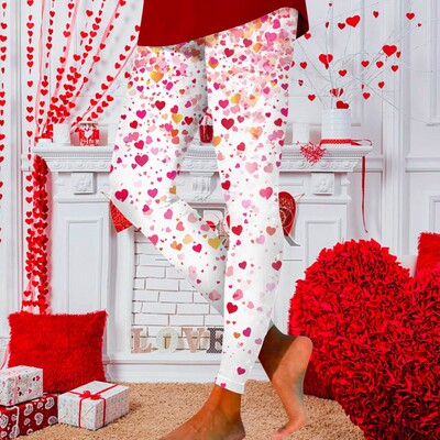 Naiste ja tüdrukute taskuteta säärised sõbrapäeva südame gradiendiga 3D-printidega allääred poiste lühikeste pükste jaoks Naiste aluspesu