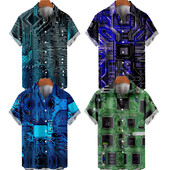 Meeste Hawaii T-särk Y2K Hombre Moodne särk Trükiplaat 3D Prinditud Soe vabaaja lühikeste varrukatega Ranna ülisuured riided