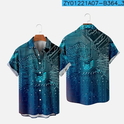 Meeste Hawaii T-särk Y2K Hombre Moodne särk Trükiplaat 3D Prinditud Soe vabaaja lühikeste varrukatega Ranna ülisuured riided