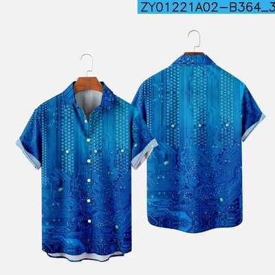 Meeste Hawaii T-särk Y2K Hombre Moodne särk Trükiplaat 3D Prinditud Soe vabaaja lühikeste varrukatega Ranna ülisuured riided