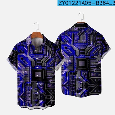 Meeste Hawaii T-särk Y2K Hombre Moodne särk Trükiplaat 3D Prinditud Soe vabaaja lühikeste varrukatega Ranna ülisuured riided