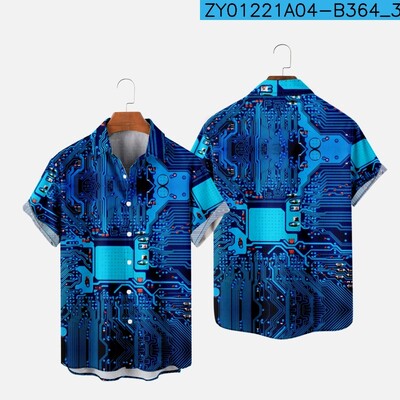 Meeste Hawaii T-särk Y2K Hombre Moodne särk Trükiplaat 3D Prinditud Soe vabaaja lühikeste varrukatega Ranna ülisuured riided