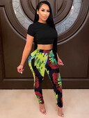 „GUWU Print“ antblauzdžiai aukštu juosmeniu moterims „Active Yoga“ siauros elastinės kelnės „Fitness“ sportinės kelnės, moteriškos mados aukšto lygio gatvės drabužiai