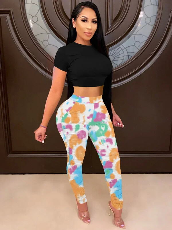 „GUWU Print“ antblauzdžiai aukštu juosmeniu moterims „Active Yoga“ siauros elastinės kelnės „Fitness“ sportinės kelnės, moteriškos mados aukšto lygio gatvės drabužiai