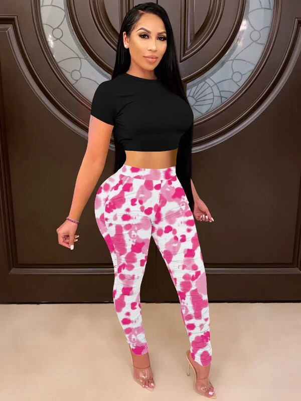 „GUWU Print“ antblauzdžiai aukštu juosmeniu moterims „Active Yoga“ siauros elastinės kelnės „Fitness“ sportinės kelnės, moteriškos mados aukšto lygio gatvės drabužiai