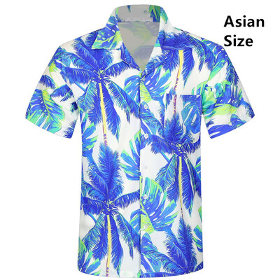 Vīriešu krekls Vasaras krekls ar īsām piedurknēm havajiešu personalizēts raksts 3D drukāšana ikdienas darbs brīvdienās ērts dizains