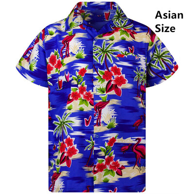 Vīriešu krekls Vasaras krekls ar īsām piedurknēm havajiešu personalizēts raksts 3D drukāšana ikdienas darbs brīvdienās ērts dizains