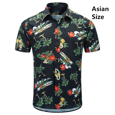 Vīriešu krekls Vasaras krekls ar īsām piedurknēm havajiešu personalizēts raksts 3D drukāšana ikdienas darbs brīvdienās ērts dizains