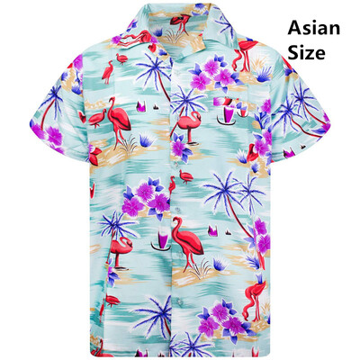 Vīriešu krekls Vasaras krekls ar īsām piedurknēm havajiešu personalizēts raksts 3D drukāšana ikdienas darbs brīvdienās ērts dizains