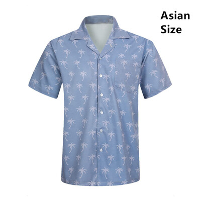 Vīriešu krekls Vasaras krekls ar īsām piedurknēm havajiešu personalizēts raksts 3D drukāšana ikdienas darbs brīvdienās ērts dizains