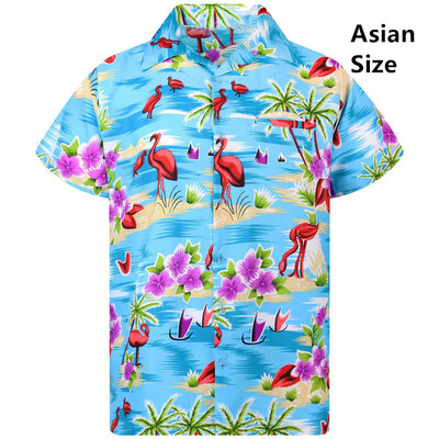 Vīriešu krekls Vasaras krekls ar īsām piedurknēm havajiešu personalizēts raksts 3D drukāšana ikdienas darbs brīvdienās ērts dizains