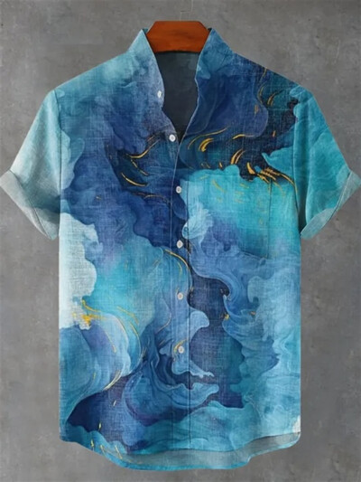 Madingi marškinėlių modelio drabužiai trumpomis rankovėmis, marginti aukščiausios kokybės mados margintais skalbiniais