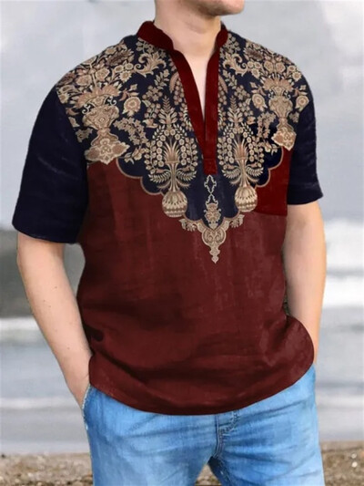 Madingi marškinėlių modelio drabužiai trumpomis rankovėmis, marginti aukščiausios kokybės mados margintais skalbiniais