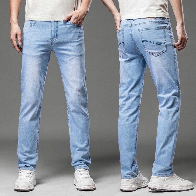 Prekės ženklas 2025 Elasticity Skinny Jeans Business Casual Denim Slim Pants Klasikinio stiliaus vyriški drabužiai Elasticity Skinny Jeans