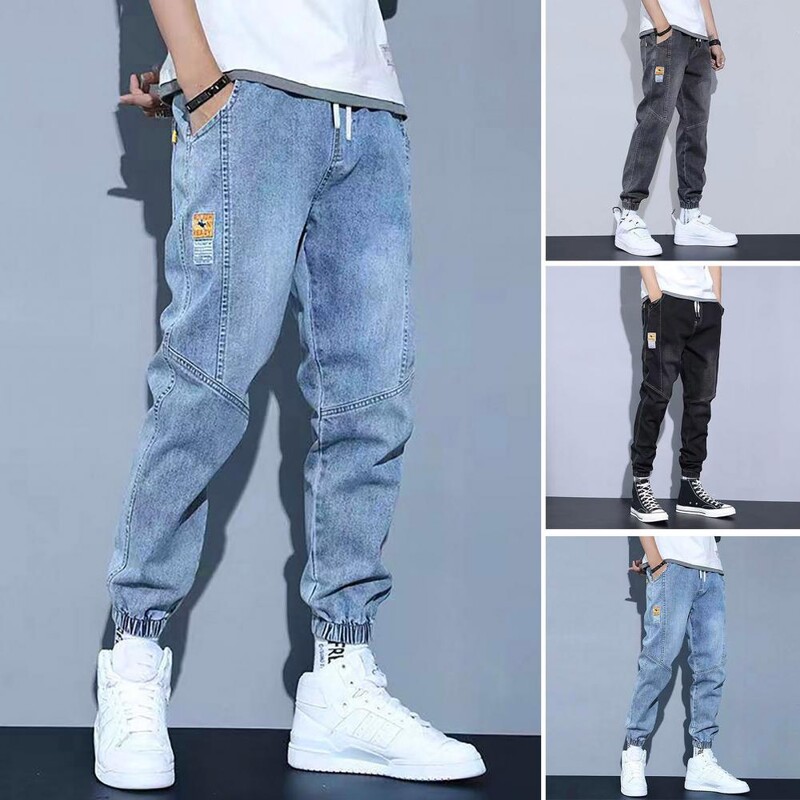 Vīriešu džinsi ar flīsa oderi aukstā laika džinsi omulīgi vīriešu džinsi ar plīša oderi ar savelkamām jostas kabatām rudens ziemas komfortam